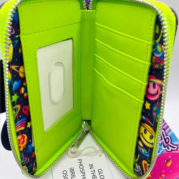 Loungefly Lisa Frank Cosmic Alien Ride Zip Around Wallet - Picture 4 of 8